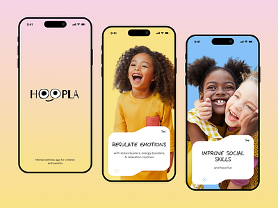 Hopla Mobile app for Kids | UI UX Design about the app kid learning platform kids onbaording onboarding splash screen tutorials ui ux welldux