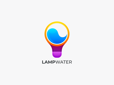 LAMP WATER branding design graphic design icon lamp logo lamp water coloring lamp water design graphic lamp water logo logo