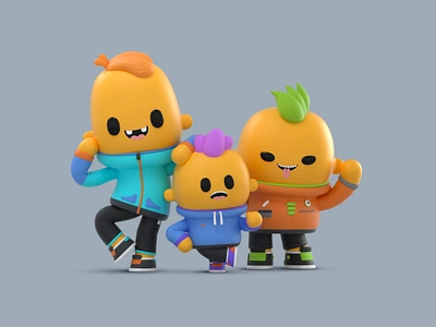 Lemons 3d 3dart 3dillustration brothers c4d character children cute design friends illustration lemon limon render vago3d