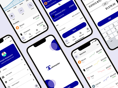 Coinmaster cryptocurrency application crypto design ui uiux ux