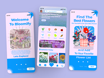 Bloomify Flowers and Plants App ui