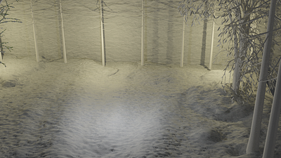 Winter Forest 3d blender forest nature white winter