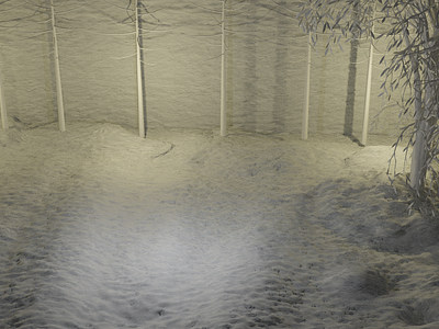 Winter Forest 3d blender forest nature white winter