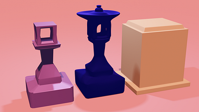 3D Lamps 3d blender lamp object