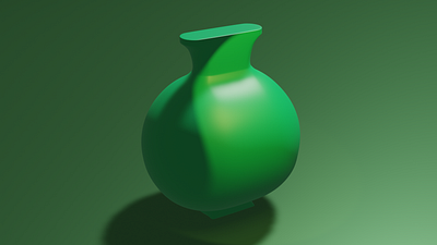 3D Closed Vessel 3d blender green vase vessel