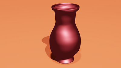 3D Red Tall Vase 3d blender red tall vase