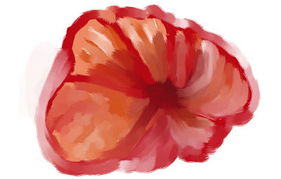 Surrender - Red Flower digital painting flower illustration krita petal red