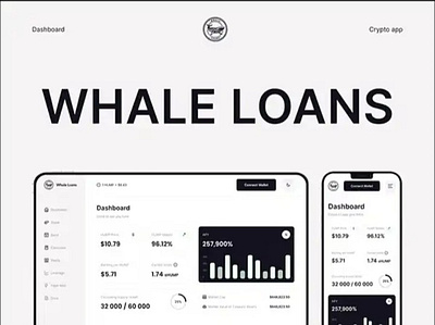 Whale Loans Crypto App- (Personal Project) =) adobe after effects crypto figma illustrator mobile design ui ui design uiux uiux design ux ux design