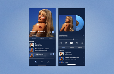 Music player service club design ui ui camp ui camp w24