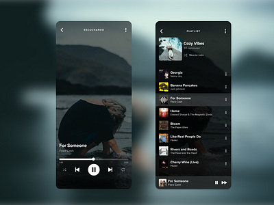 Music Player app design graphic design mobile service design club ui ui camp ui camp w24