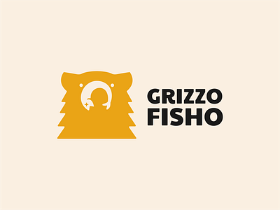 Grizzo Fisho brand branding graphic design grizzly illustration logo logodesign logodesigns vector