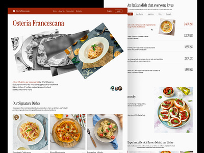 Restaurant Landing Page food foodies hero italian landing page menus outlet pizza recipe restaurant resto ui ui design ux web design website