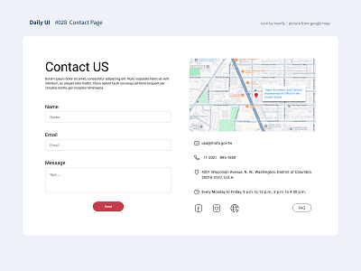 Daily UI #027 Contact Page contactpage daily ui dailyui ui