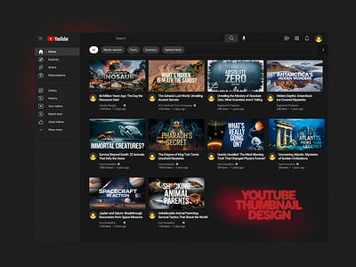 Custom Science Thumbnails for YouTube branding graphic design preview science thumbnail ui youtube youtube design