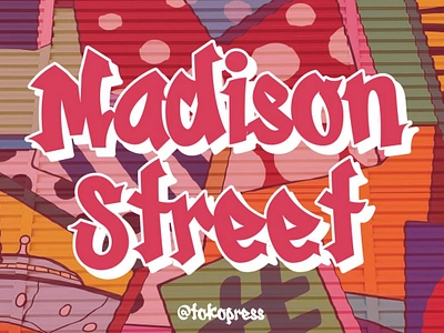 Madison Street – Graffiti font branding design display font font gaming graffiti instagram font movie font poster urban font youtube