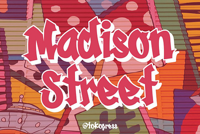 Madison Street – Graffiti font branding design display font font gaming graffiti instagram font movie font poster urban font youtube