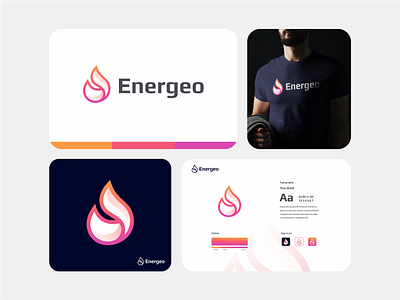 Energeo app branding design graphic design logo