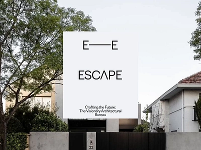 Branding For Architectural Agency Escape agency animation arch architecture brand identity brandbook branding bureau clean construction design interior design logo logotype minimalist mockup modern spaces ui ux web design