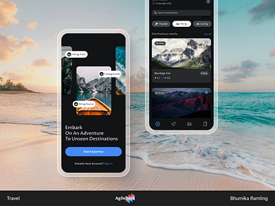 Travel Planner App adventure awaits agiledock agiledock design agiledock services app design design excellence explore more mobile app design travel planner app travel tech ui design ui ux design ux design