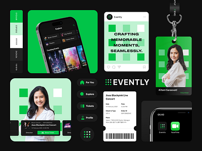 Evently - Premium Event App UI Kit application branding ceremony concert design event festival flat graphic design identity illustration interface live logo mobile mockup streaming ticket ui vector