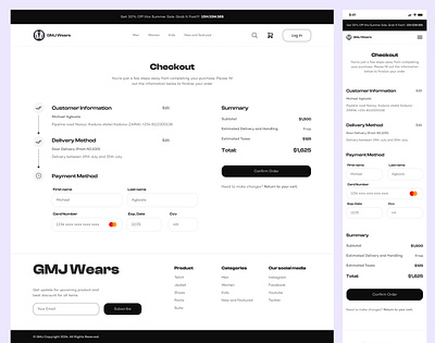 Simple Checkout UI checkoutui ecommercedesign minimalistdesign ordersummary paymentflow uiinspiration uxdesign