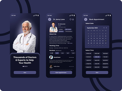 Doctor App UI Design app design design figma figma design ui ux website design