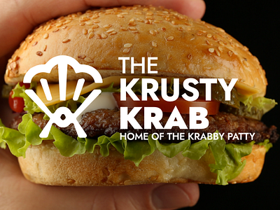 Krusty Krab Logo Redesign Parody branding figma graphic design krusty krab logo parody design social media design spongebob squarepants ui