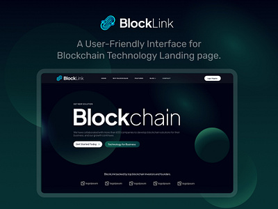 BlockLink - Blockchain Landing page UI 3d behance blockchain blockchaintechnology branding dribbble figma graphic design landing page logo nft pintrest trending trendingdesign ui uidesign uiux website