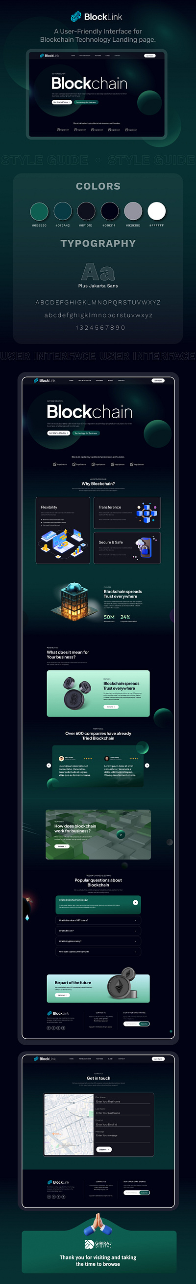 BlockLink - Blockchain Landing page UI 3d behance blockchain blockchaintechnology branding dribbble figma graphic design landing page logo nft pintrest trending trendingdesign ui uidesign uiux website