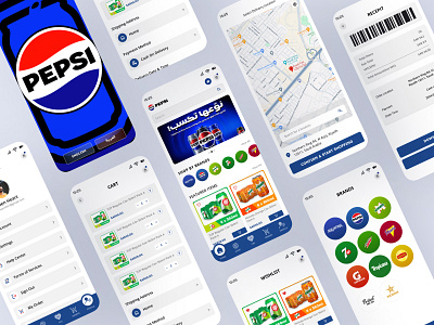 Pepsi Delivery App app delivery app ecommerce app figma mobile app pepsi ui uiux