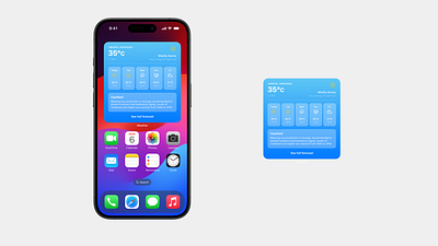 Day 37 - Weather Design #DailyUI app dailyui design ios lightmode temperature ui uv ux weather widget