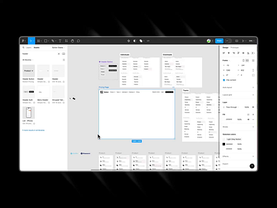 Notion Style Header in Figma. Expanded Menu Design black and white design desktop navigation header menu minimal header nav bar figma navbar navigation bar notion notion navigaton bar ux