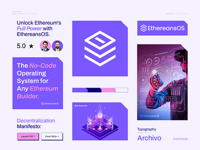 Modern Ethereum builder logo design for EthereansOS blockchain logo brand identity brand style guide crypto defi defi product logo ethereum branding ethereum builder logo ethereum logo finance futuristic logo mark modern logo nft no code logo tech technology token logo web 3 logo web3