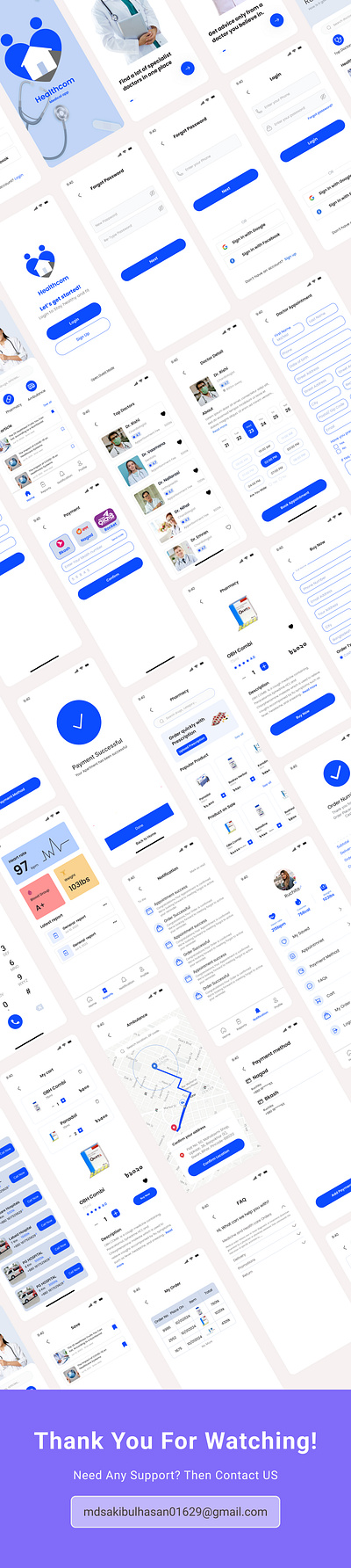 Health Care App Design. branding herosection landing page mobile app ui user experience user interface ux visual design website