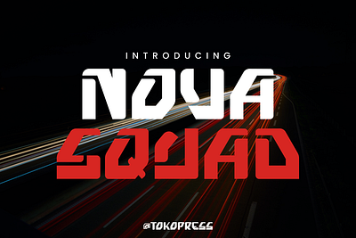 NOVA SQUAD – Futuristic Font branding font design display font font futuristic font gaming modern movie font poster youtube