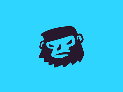 Cool Monkey Hero Logo animal ape brand branding chimp cool face for sale hero logo mark monkey nagual design