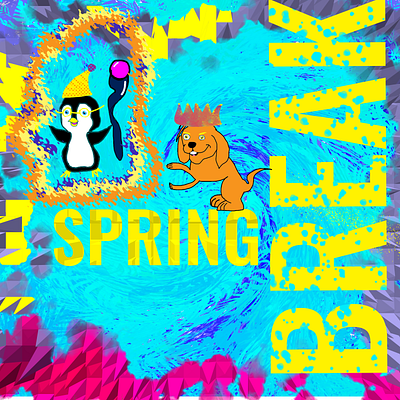 Spring Break poster ai animation art colorful design digital art graphic design illustration illustrator indesign logo photoshop poster procreate spring break vector