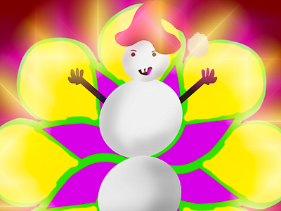 Snowman Poster art colorful design digital digital art digital illustration graphic design icon illustration illustrator indesign ipad mini logo photoshop poster procreate snowman sunny typography vector