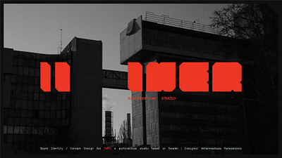 INER Architecture Studio - Brand Identity / Concept Design branding brutalism conceptdesign graphic design logo