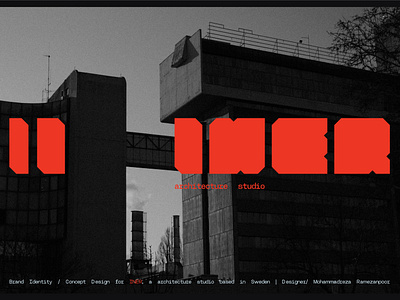 INER Architecture Studio - Brand Identity / Concept Design branding brutalism conceptdesign graphic design logo