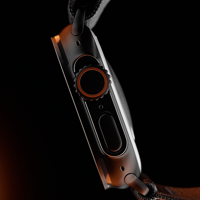 Partly Desaturated: Apple Watch Ultra 3d cgi product visualization