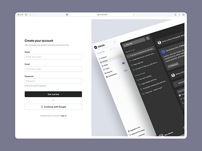 Onboarding Screens - Profile Setup clean color color picker create account dashboard forms log in login minimal onboarding profile sign in sign up simple split screen theme ui ui design user interface ux