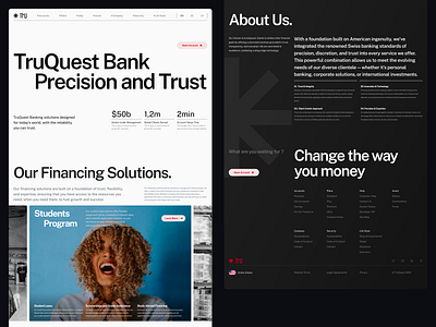 TruFort Financial – Modern Banking Redefined banking branding financial landing page logo ui ux website