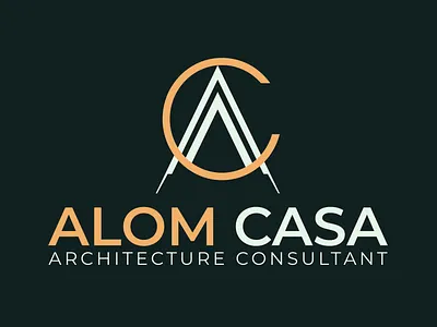 AC Logo | Architecture Consultant Logo a logo ac logo alom alom casa c logo compass geometry graphic design logo