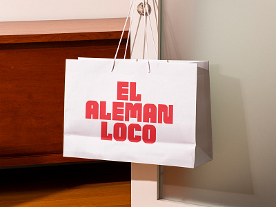 El Aleman Loco - Paper Bag badge branding curry wurst design graphic design handmade logotype illustration lettering logo logo design logotype logotype design packaging papr bag restaurant design restaurant identity street food branding typography vector