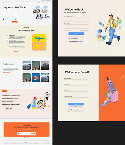 Travel Company Landing Page landing page ui ux