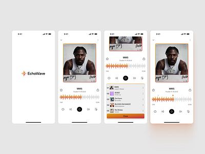 EchoWave music app mobile app musicapp ui