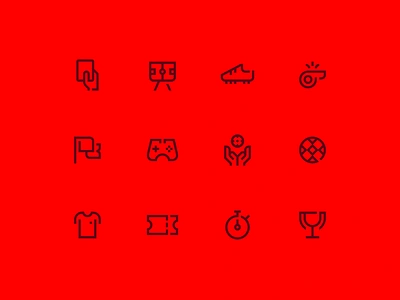 FFRM — Iconography football grid icon iconography interface murcia pictogram set soccer sport system ui