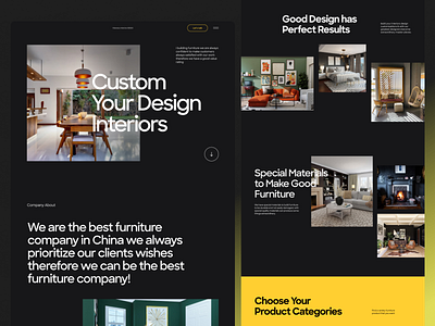 Interior Designers Website: Landing Page UI Design branding design graphic design gui interior design landing page design site site design site ui ui uiux ux uxui web web design web ui website design website ui