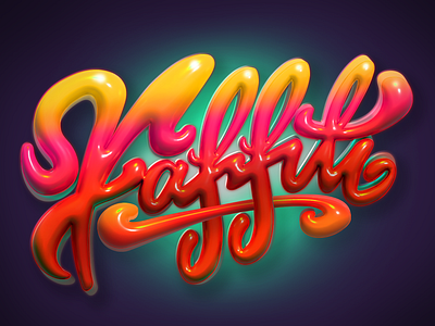 Fffiti 3d Logotype 3d artistic bevel branding fafitti filip fun graffiti joy komorowski liquid logo logotype paint script typography vector visual